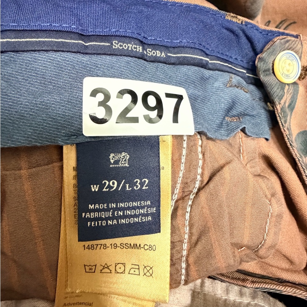 Scotch & Soda Brown Leaf Print Chinos - image 8